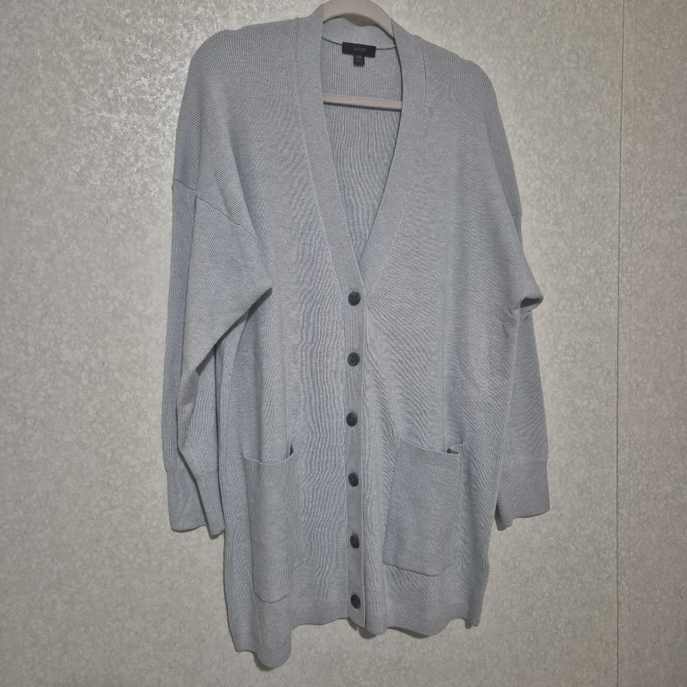 J. Crew Light Gray Women's Cardigan Sweater...Size:XXL